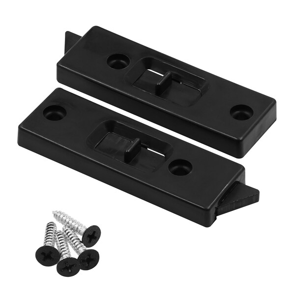 Prime-Line Black Vinyl Vertical Hung Sliding Window Lock 1 Pair - F 25988