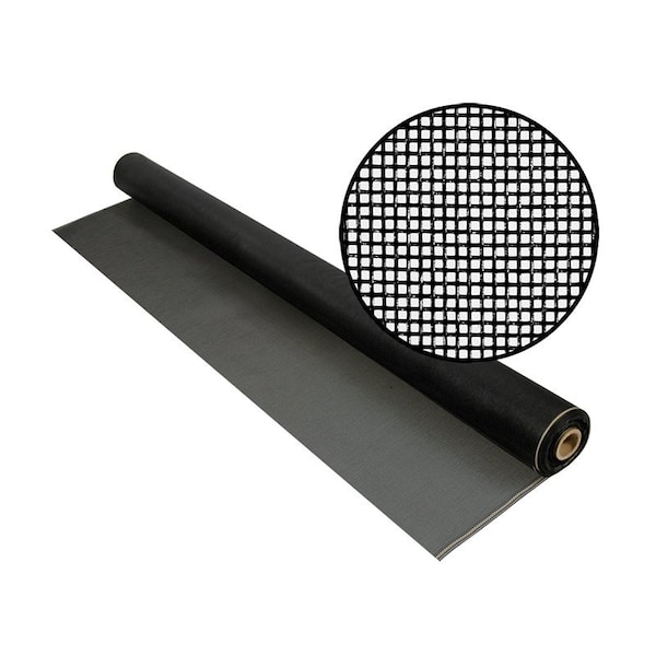 Phifer Phifer Door and Window Screen, 100 ft L, 96 in W, Fiberglass, Charcoal - 3003524
