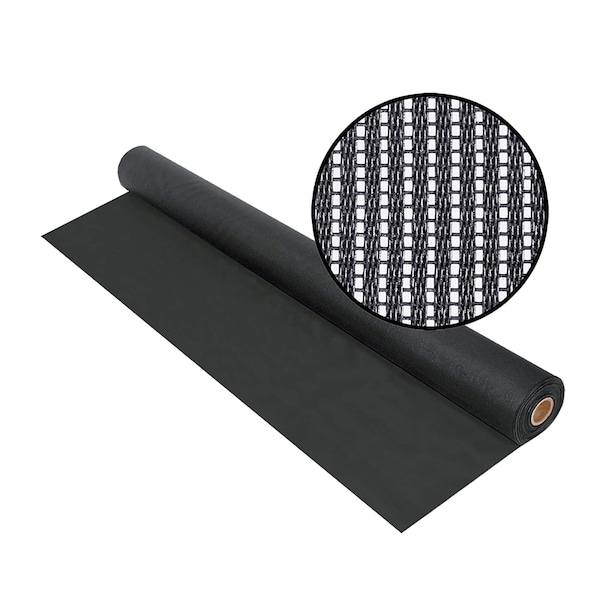 Phifer Vinylcoated Fiberglass Exterior Sun Control Screening, 84 x 100', Charcoal, 57x16 Mesh, One Roll - 3003615
