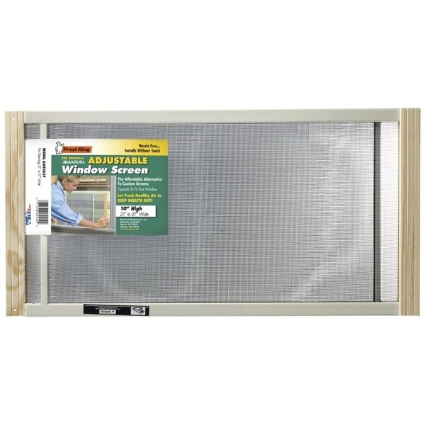Frost King Frost King W.B. Marvin AWS1037 Window Screen, 10 in L, 21 to 37 in W, Aluminum - AWS1037