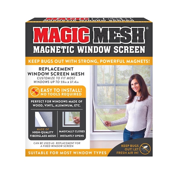 Magic Mesh Magic Mesh Magnetic Replacement Window Screen Fiberglass 1 pk - MM601106
