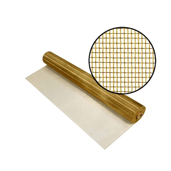 Phifer Bright Bronze Insect Screening, 24 x 100', 90 Copper  10 Zinc, 18x16 Mesh, One Roll - 3001818