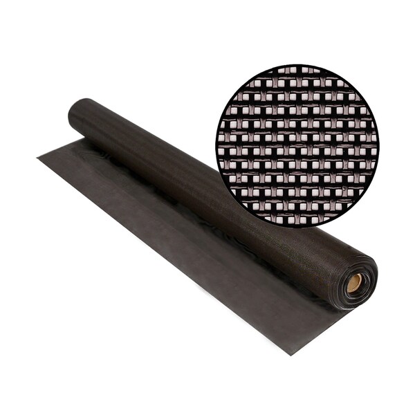 Phifer Vinylcoated Polyester Exterior Shading Fabric, Blocks 80 Heat, 72x100', Brown, One Roll - 3004067