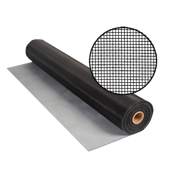 Phifer Aluminum Screening for Tiny Insects, 60 x 50', Black, 24x22 Mesh, One Roll - 3036764