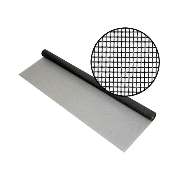 Phifer Fiberglass Pool  Patio Screening, 60 x 25', Charcoal, 18x14 Mesh, One Roll - 3003397