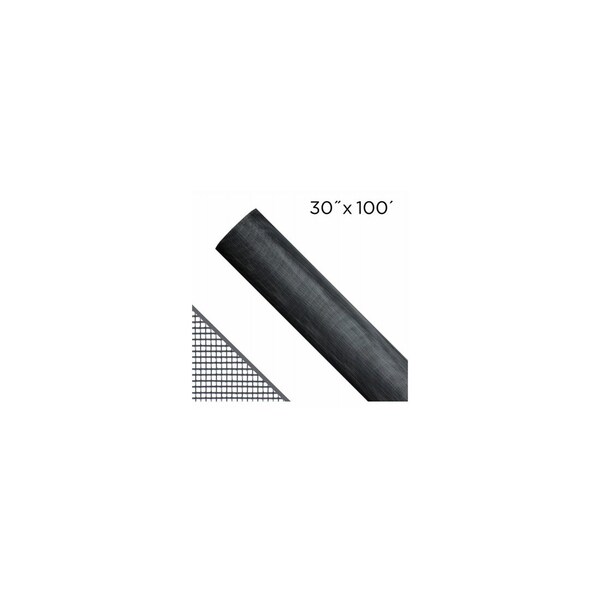 Saint-Gobain Adfors Aluminum Insect Window Screen, 30-Inch x 100-Ft., Black - FCS9166-M