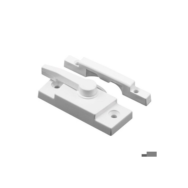 Prime-Line Sash Lock, 2-1/16in Hole Centers, Fits Single/Double Hung Vinyl Windows, Vinyl Construction, White - F 2667