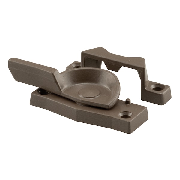 Prime-Line Sash Lock, 2 in. Hole Centers, Fits Single and Double Hung Windows, Diecast, Bronze, Single Pack - F 2552