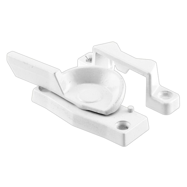 Prime-Line Sash Lock, 2 in. Hole Centers, Fits Single and Double Hung Windows, Diecast, White, Single Pack - F 2584