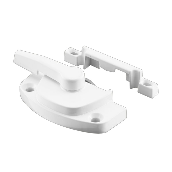 Prime-Line Sash Lock, 1-7/8 in. Hole Centers, Fits Single and Double Hung Windows, Diecast, White Single Pack - F 2754