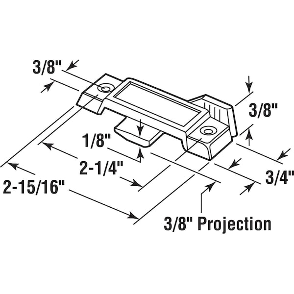 Prime-Line Prime-Line Painted White Zinc Sash Lock 1 pk - 171949-W