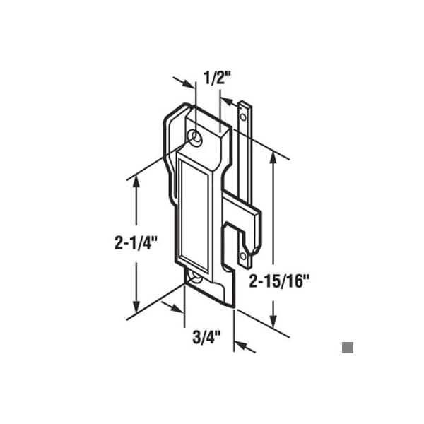 Prime-Line Sash Lock, 5/8in Latch Projection, Fits Vinyl and Aluminum Sliding Windows, Diecast Zinc, White - F 2594