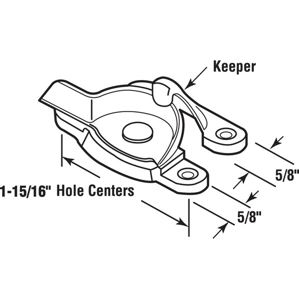 Prime-Line Window Sash Lock, 1-3/4 in. Hole Center, Zinc Diecast, Bronze - F 2858