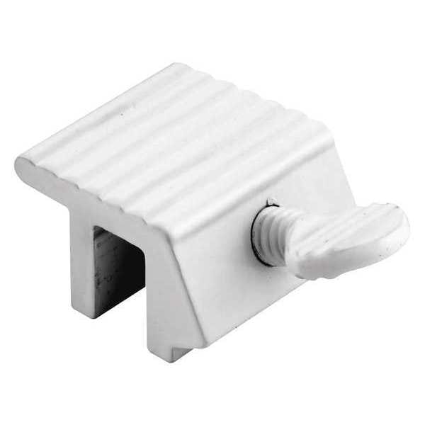 Primeline Tools Sliding Window Lock, 1/4 in., Extruded Aluminum, White Painted Finish (2 Pack) - U 9802
