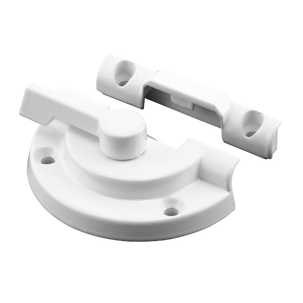 Prime-Line Window Sash Lock 1-7/8 H/C w/ Keeper 2 H/C Diecast White w/Screws (Single Pack) - F 2918