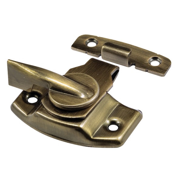 Prime-Line 1-3/4 in. Antique Brass-Plated Stamped Steel Double Hung Sliding - F 2566