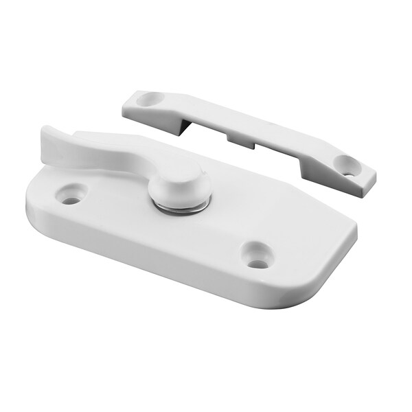 Prime-Line Window Sash Lock 1-7/8 H/C w/ Keeper 2-1/16 H/C Diecast White w/Screws (Single Pack) - F 2915