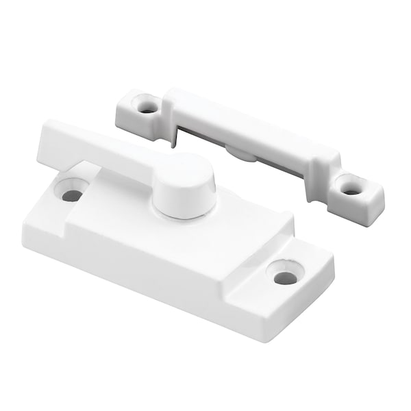 Prime-Line Window Sash Lock 2-1/16 H/C w/Keeper 2-1/16 H/C Die White w/Screws (Single Pack) - F 2912