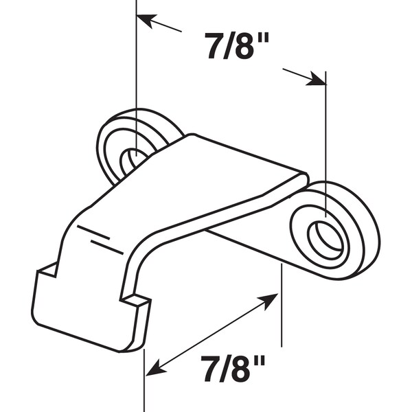 Prime-Line Sash Lock Keeper, Steel Construction, 7/8 in., Low Profile, Painted Single Pack - EP 22499