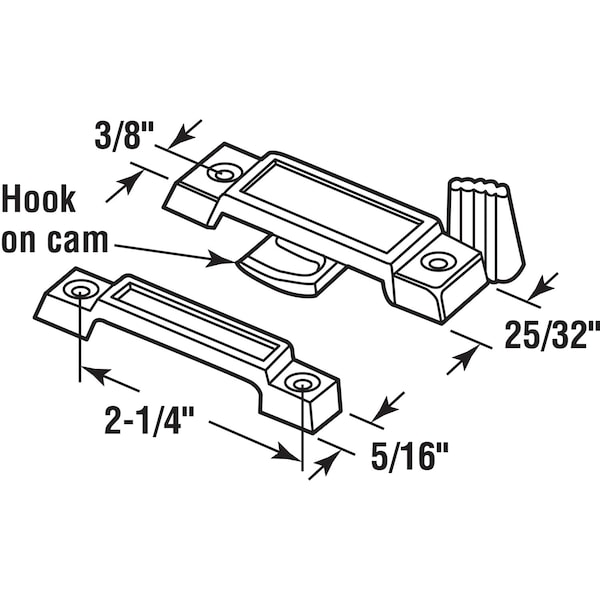 Prime-Line Prime-Line Black Die-Cast Zinc Sash Lock 1 pk - 17755