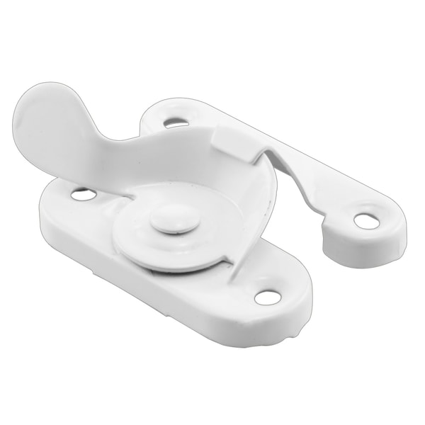 Prime-Line 2 in. White-Painted Stamped Steel Double Hung Sash Lock - F 2619