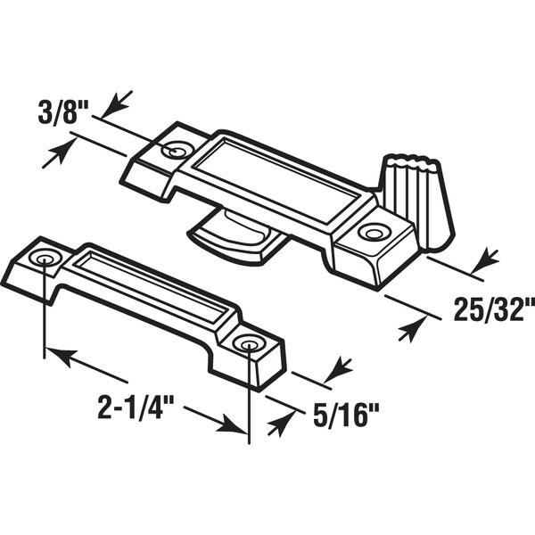 Prime-Line Diecast Chrome Finish, Window Sash Lock - F 2531