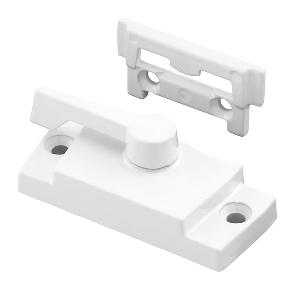 Prime-Line Window Sash Lock 2-1/16 H/C w/Keeper 7/8 H/C Die White w/Screws (Single Pack) - F 2914