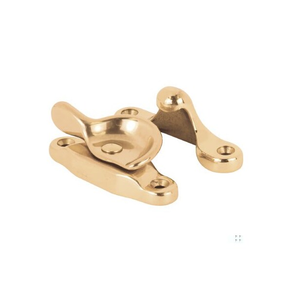 Prime-Line Sash Lock, 2 in. Hole Centers, Fits Single/Double Hung Wood Windows, Solid Brass, Polished Finish,  - F 2600