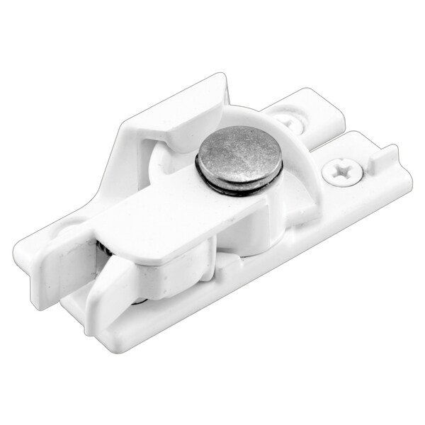 Prime-Line Sash Lock and Keeper with Screws, Child Safe, White Single Pack - F 2679