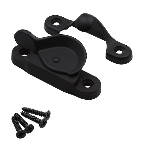 Prime-Line Diecast Cam Action Window Sash Lock with Alignment Lugs, Matte Black - F 26208