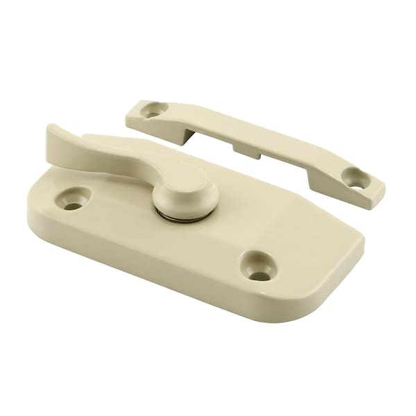 Prime-Line Window Sash Lock 1-7/8 H/C w/ Keeper 2-1/16 H/C Diecast Beige w/Screws (Single Pack) - F 2916