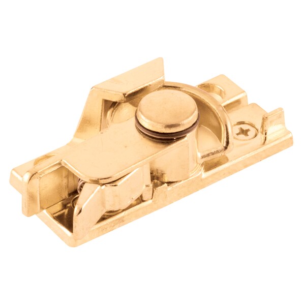 Prime-Line Sash Lock and Keeper with Screws, Child Safe, Brass Plated Single Pack - F 2677