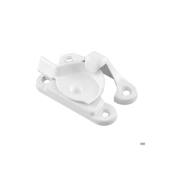 Prime-Line Diecast Cam Action Window Sash Lock with Alignment Lugs, Mounting Holes 1-3/4 In. on Center, White - F 2620