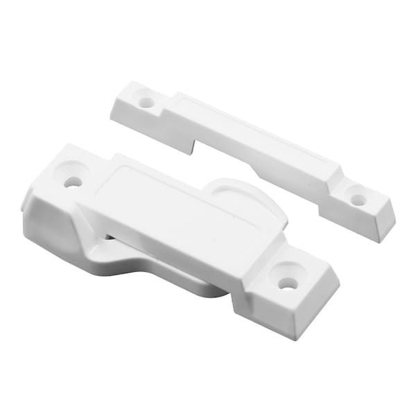 Prime-Line Window Sash Lock, 2-1/4 in. Hole Centers, Vinyl Composite Material, White, Single Pack - F 2673