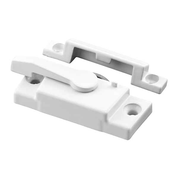 Prime-Line Window Sash Lock 2-1/4 H/C w/ Keeper 2-1/4 H/C Diecast White w/Screws (Single Pack) - F 2922