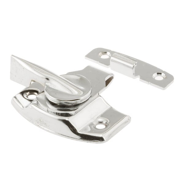 Prime-Line 1-3/4 in. Chrome-Plated Stamped Steel Double Hung Sash Lock with Draw - F 2526