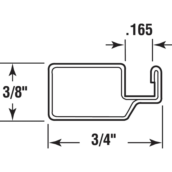 Prime-Line Aluminum Screen Frame, 3/4 in. x 3/8 in. x 72 in. Lengths, Roll Formed Box of 20, 72 pieces - MP7867PL