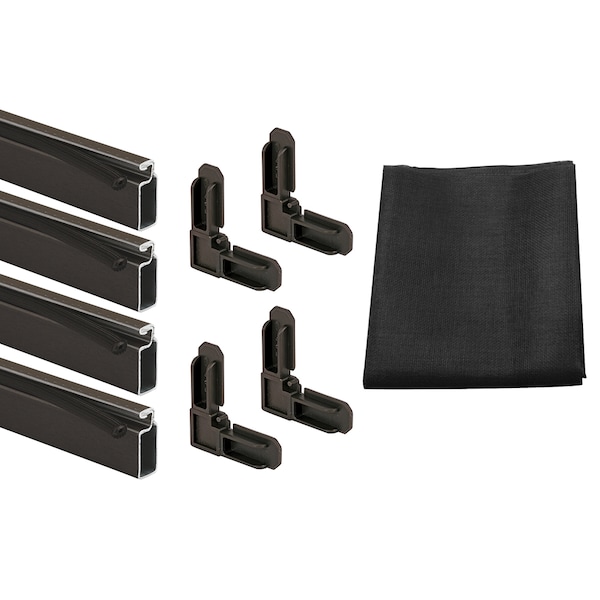 Prime-Line Screen Frame Kit, 7/16 in. x 3/4 in. x 36 in. x 36 in., Aluminum, Bronze 1 Kit - MP8240