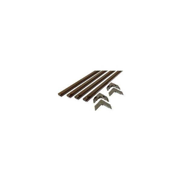 Make-2-Fit Screen Frame Kit, 3 ft L x 3/4 in W Dimensions, Aluminum, Bronze, 10-Piece - PL 7809