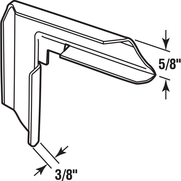 Prime-Line Matte Mill Aluminum 3/8 in. W X 5/8 in. L Screen Frame 1 pk - PL 16766