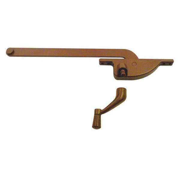 Primeline Tools Casement Window Operator, Right Hand, Teardrop Body, Bronze, 9 in. Arm (Single Pack) - H 3511