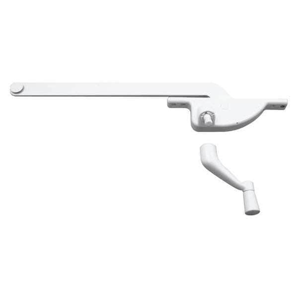 Primeline Tools 9 in., White Diecast, Casement Operator, Right Hand, Teardrop Type (Single Pack) - H 3709