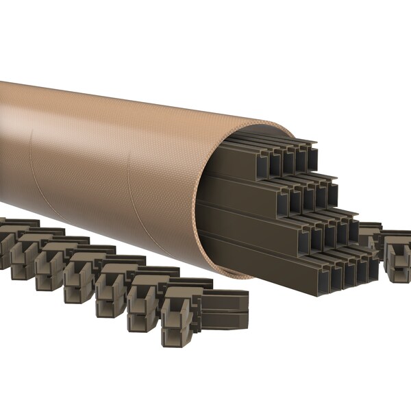 Ritescreen Lineal Frame Kit - Bronze - w/ Corners, 20PK - FG2LINKIT72WC-B