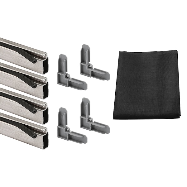 Prime-Line Screen Frame Kit, 7/16 in. x 3/4 in. x 36 in. x 36 in., Aluminum, Mill 1 Kit - MP8239