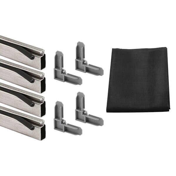 Prime-Line Screen Frame Kit, 7/16 in. x 3/4 in. x 60 in. x 60 in., Aluminum, Mill 1 Kit - MP8242