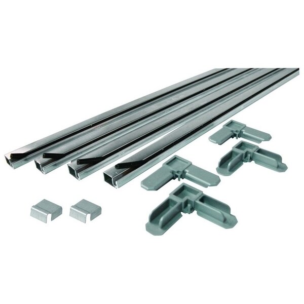 Make-2-Fit Screen Frame Kit, 5 ft L x 3/4 in W Dimensions, Aluminum, Mill, 10-Piece - PL 7805