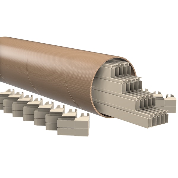 Ritescreen Lineal Frame Kit - Almond - w/ Corners, 20PK - FG5LINKIT72WC-A