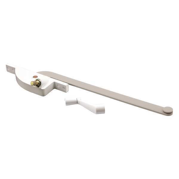 Primeline Tools Steel Casement Operator, 9 in. Arm, Teardrop Housing, White, Left Hand (Single Pack) - H 4294