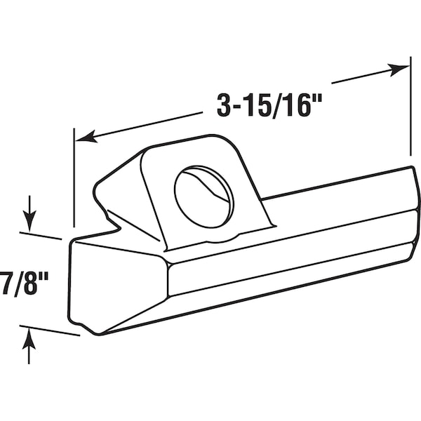 Prime-Line 3-15/16 in. High Impact Plastic Construction, Pella Casement Operator Single Pack - H 4095