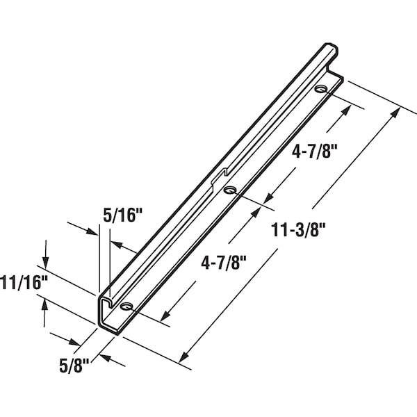 Prime-Line Casement Track for Wood and Vinyl Casement Operators Single Pack - H 3530